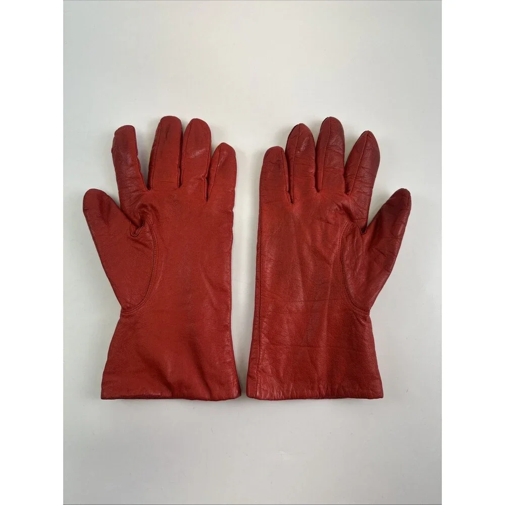 Lane Bryant Leather Gloves Lot of 2 Red And Black Soft Fabric Lined Womens XL